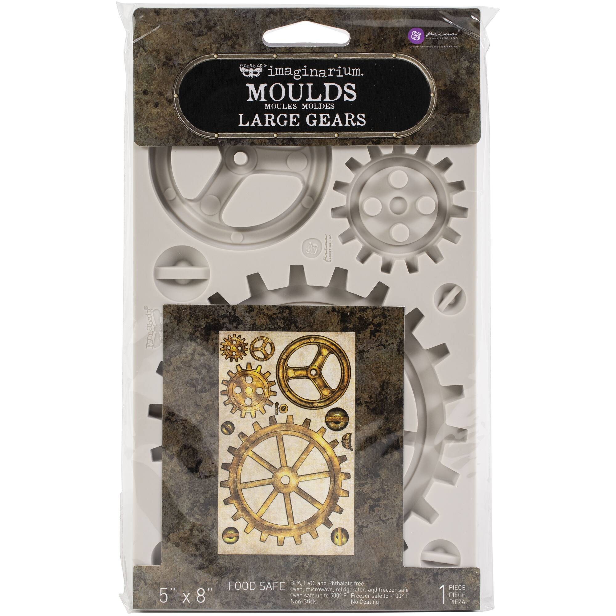 Finnabair® Décor Moulds® Large Gears Silicone Mold